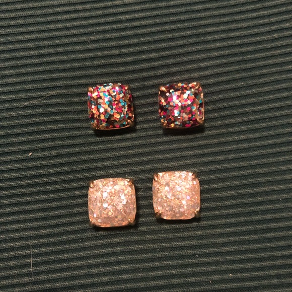 kate spade Jewelry - Two pairs of Kate Spade Glitter Earrings